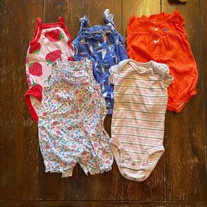 Carters girls NB onesies bundle
